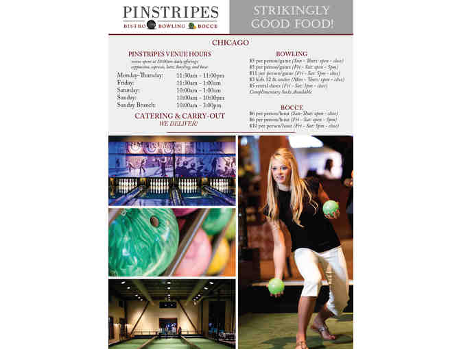 $25 Gift Card to Pinstripes Bowling and Boccee - Photo 1