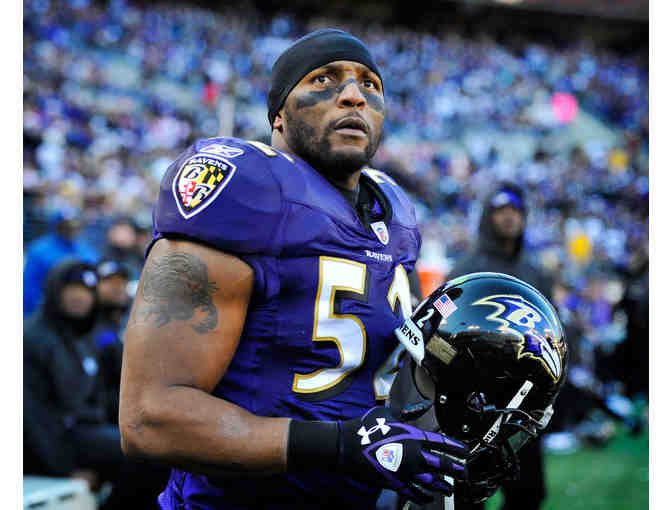 Ray Lewis University of Miami Autographed Helmet