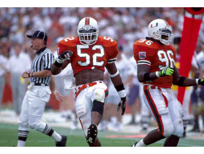 Ray Lewis University of Miami Autographed Helmet