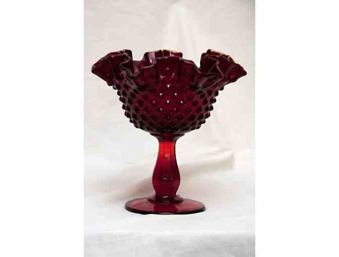 Fenton Glass Hobnail Compote