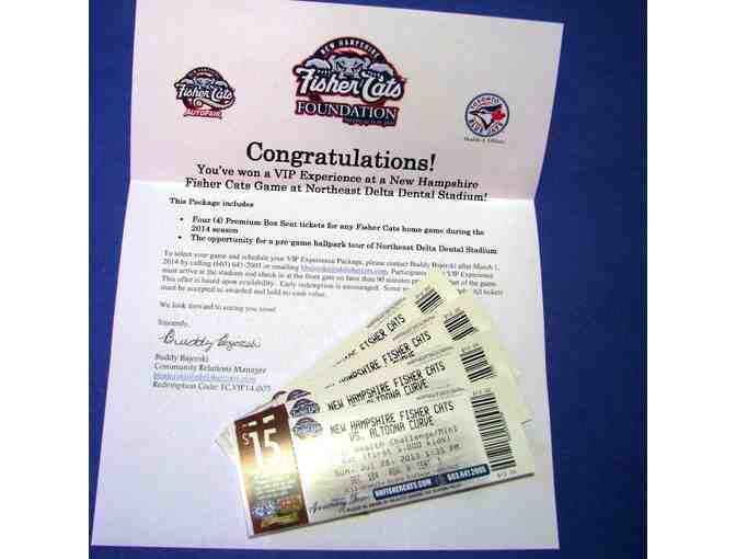 A New Hampshire Fisher Cats 2014 VIP Experience - 4 Box Seat Tickets and a Tour