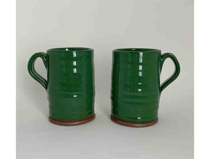 Green-Glazed Village-made Mugs