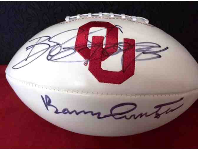 Coach Bob Stoops and Coach Barry Switzer Autographed Football