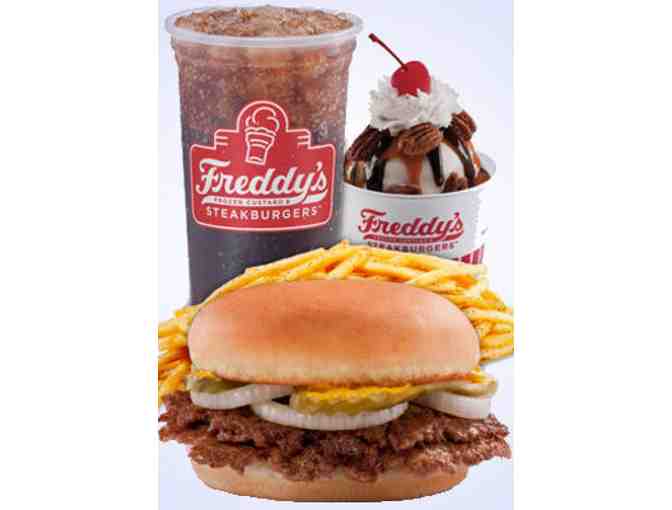 Freddy's Original Double Combo Meal & 1-Topping Mini Sundae - For a Year!