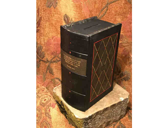 Handmade Leather Tzedakah Box
