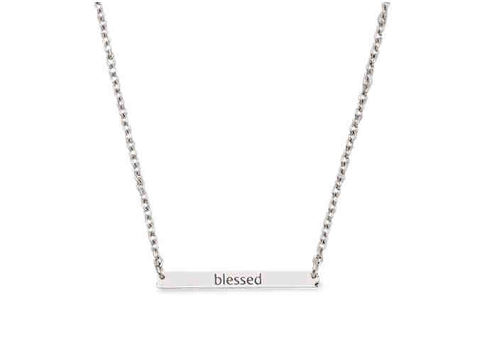 Engraved 'Blessed' Necklace