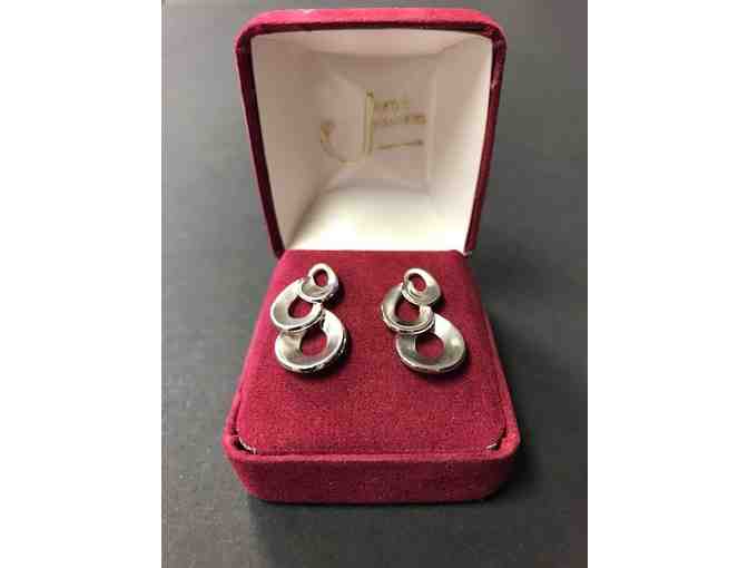 Silver Triple Teardrop Earrings