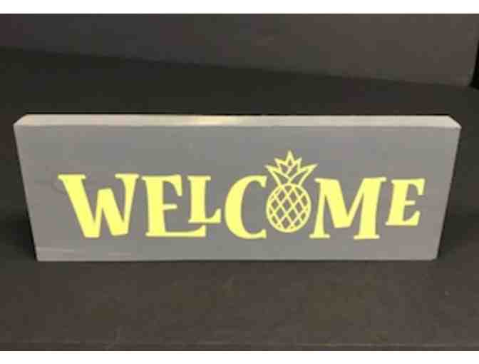 Wooden Welcome Sign
