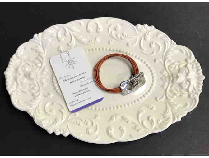 Leather and Silver Bracelet