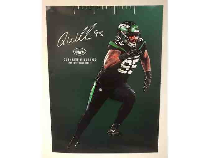 Replica Lithograph Autographed Poster Featuring Jets DL Quinnen Williams