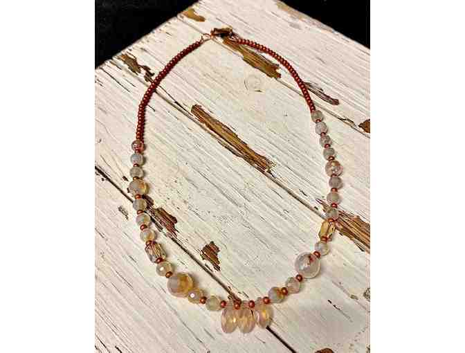 Copper and Crystal Bead Necklace