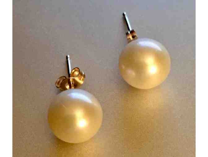 Pearl 14K Yellow Gold Stud Earrings