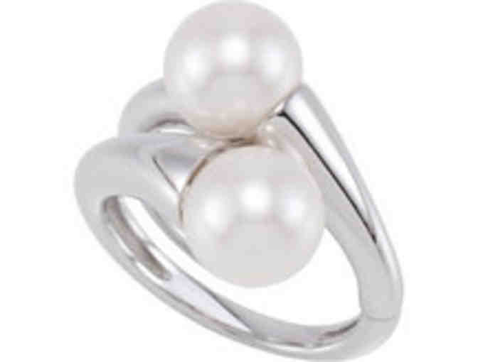 Sterling Silver & 8.5-9mm Cultured Pearl Ring