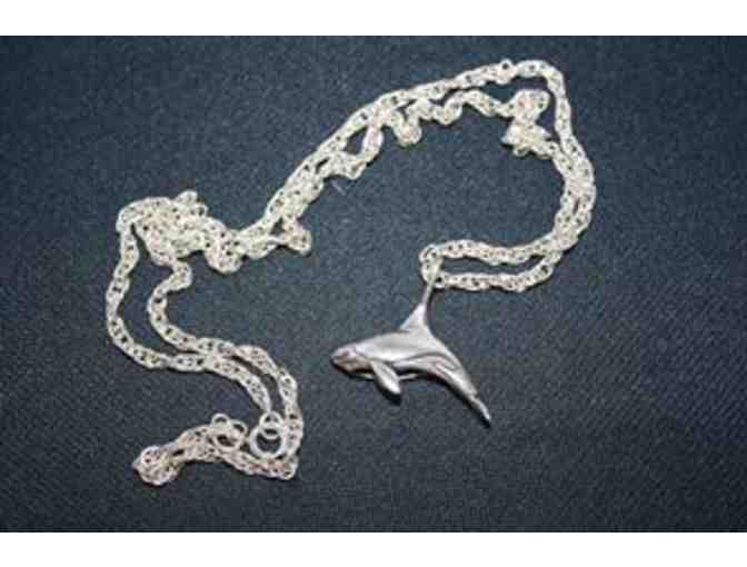 Sterling Silver Orca Pendant & Chain