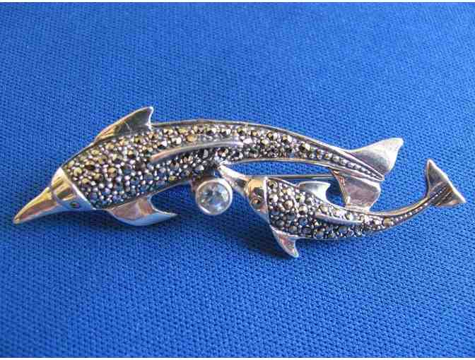 Vintage Double Dolphin Pin