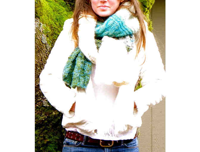 Winter Walden Pond scarf. organic