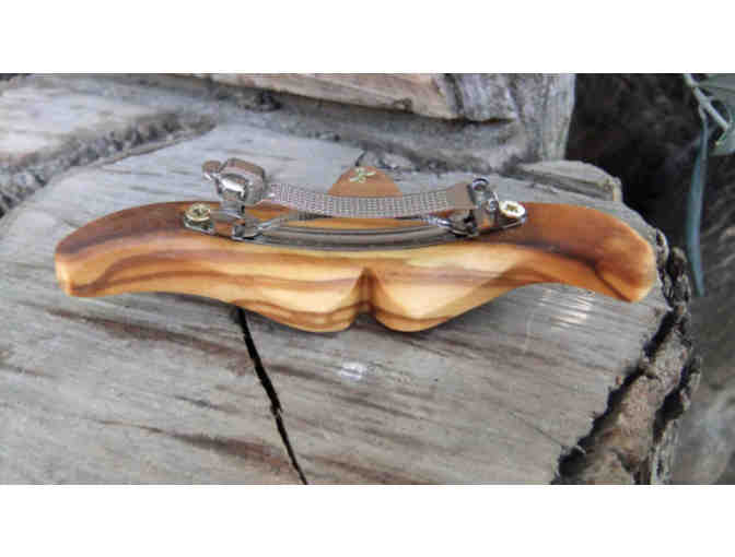 Whale -Dolphin Tail Olive wood hair barrette