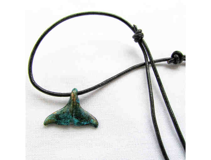 Killer Whale Tail in bronzed turquoise