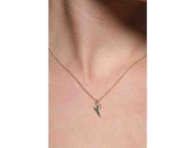 14k gold sharkstooth necklace with chain