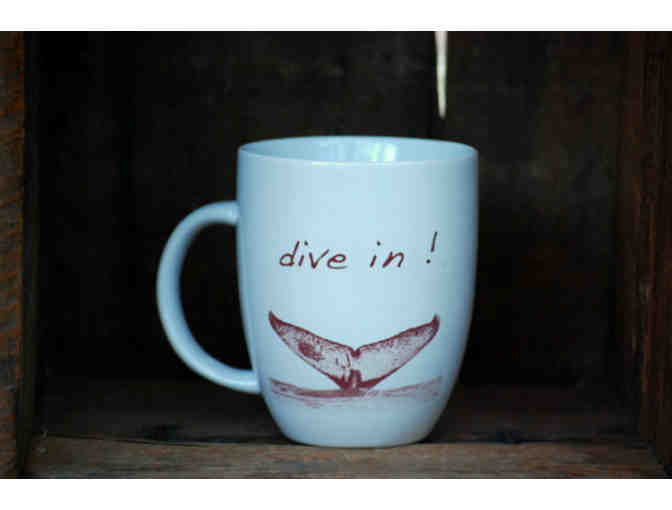Dive in Whale Tail Coffee mugs--set of four