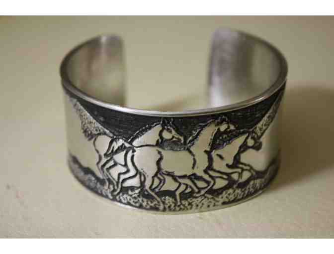 Wild Mustangs Frieze on cuff bracelet