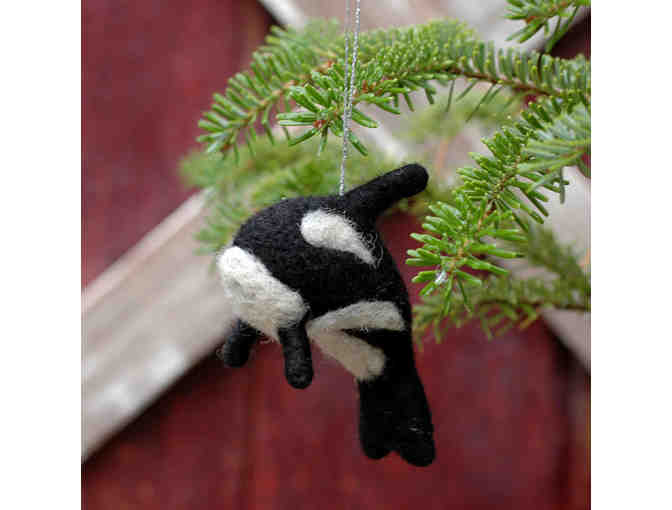 Orca Whale - Needle Felted Ornament