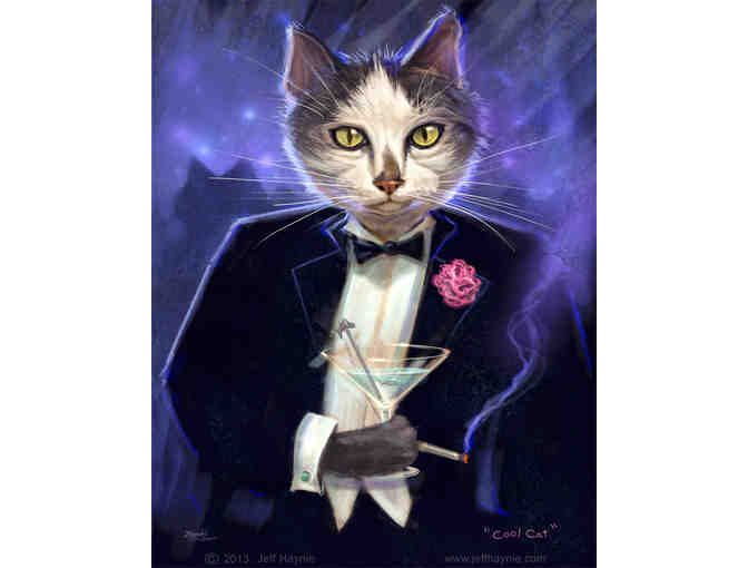 Martini Cat Painting