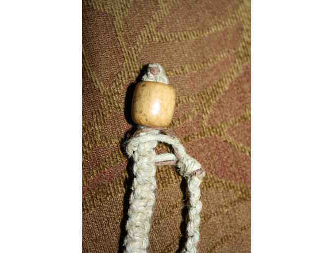 Hand-Made Sandollar Medallion Hemp Necklace