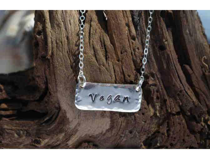 Sterling Silver 'Vegan' Necklace