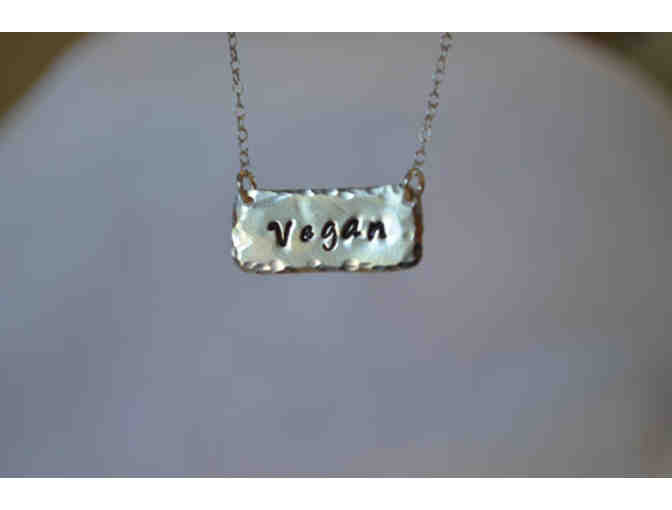 Sterling Silver 'Vegan' Necklace