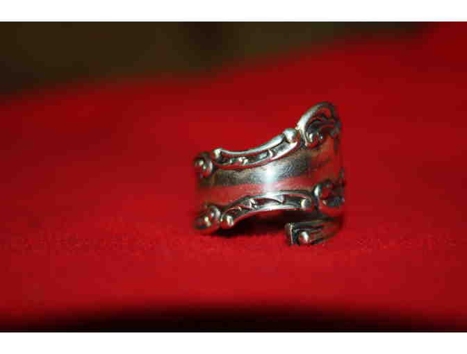 Sterling Silver Vintage 'Bent Spoon' Ring
