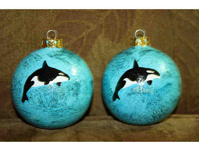 Hand Painted Orca Ornaments