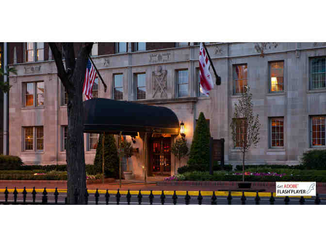 One night stay at boutique Washington DC Hotel with breakfast for two
