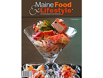 Maine Food & Lifestyle Magazine - 1 year Subscription & 1/8 page Advertisement
