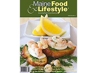 Maine Food & Lifestyle Magazine - 1 year Subscription & 1/8 page Advertisement
