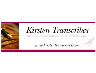 $50 Gift Certificate for Kirsten Transcribes