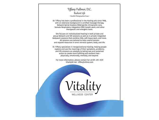 Spinal Network Analysis, 2 Initial Sessions with Tiffany Fullmer, D.C.