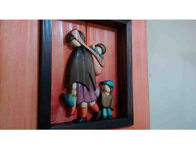 Handmade wooden picture 'El Gallo'
