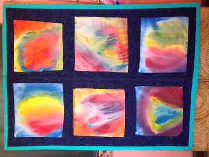 Modern Art Quilt Hand Painted by PCWS First Grade