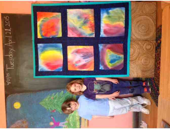 Modern Art Quilt Hand Painted by PCWS First Grade
