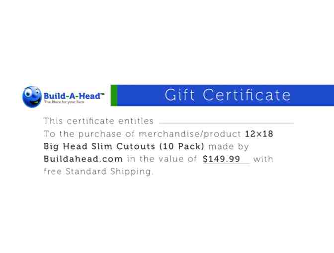 Build A Head - 10 Pack 12x18 Big Head Slim CutOuts - Photo 2