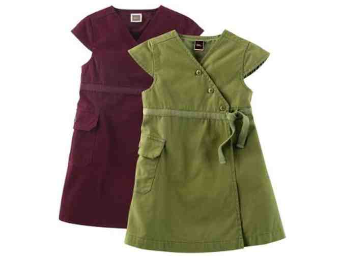 Tea Collection Journey Canvas Dress (Green) --- Size 6 (New With Tags)