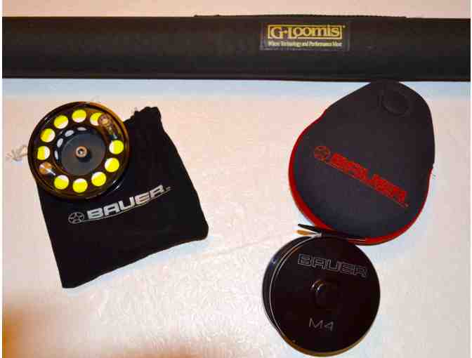 G Loomis GLX 9'6' 8wt Fly Rod & Bauer M4 Fly Reel with Spare Spool