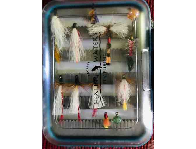 Fly box with 24 flies done by Royersford Program Participants