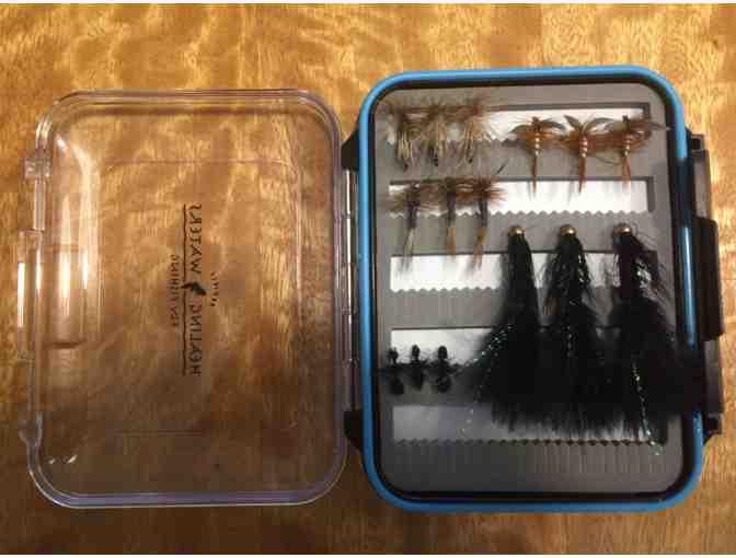 42 Fly Fishing Flies in PHWFF Large Fly Box - tied by Martinez Program Vet - Photo 1