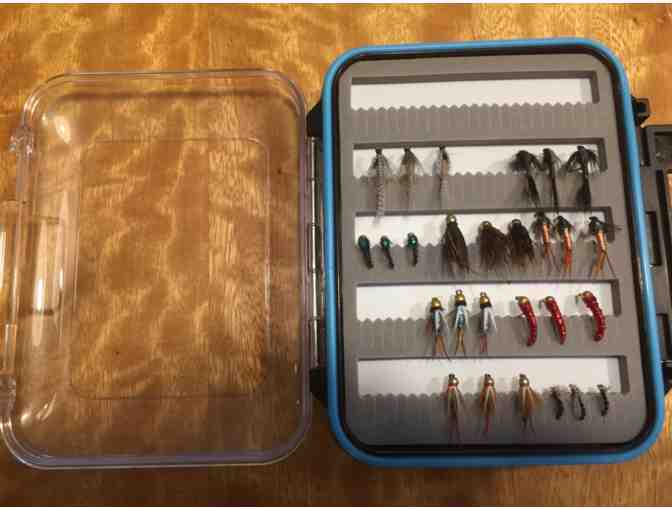 42 Fly Fishing Flies in PHWFF Large Fly Box - tied by Martinez Program Vet - Photo 2