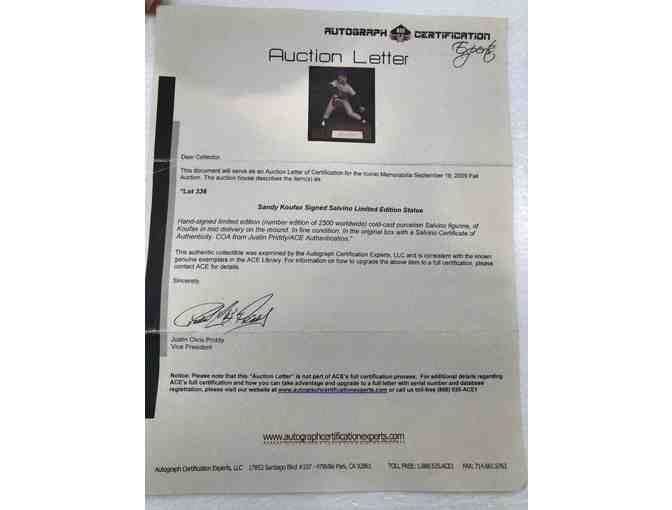 Sandy Koufax Signed Figurine