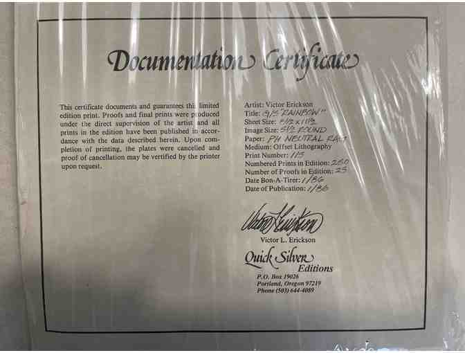 Vic Erickson 'Rainbow' Autographed Signed Print