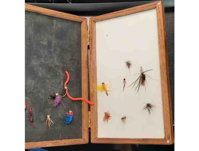 Custom Made Fly Box with Flies