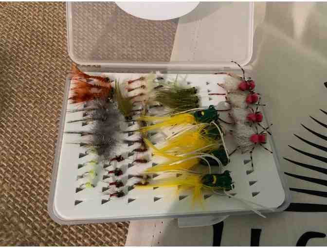 a Box with Assorted Montana Fly Company Flies
